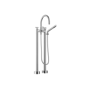Grifo de bañera con batería de dos orificios para montaje exento con juego de ducha de mano TARA